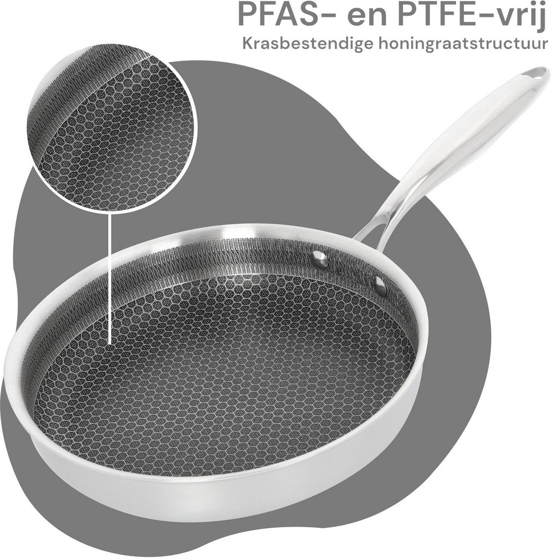 10PCS 3-Ply Stainless Steel Cookware Set