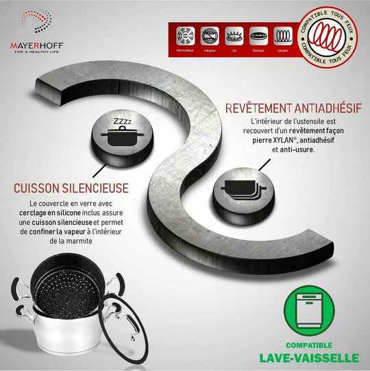 6L Couscous Pot Inox Pierre