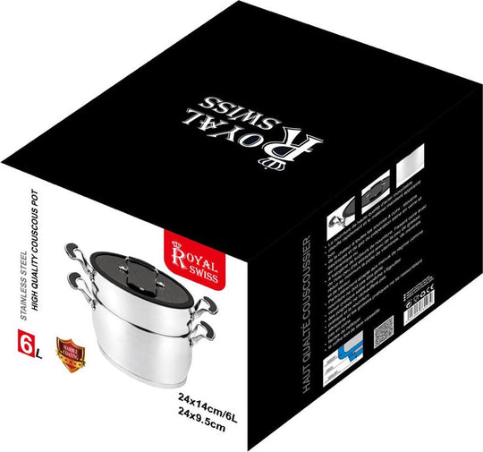 6L Couscous Pot Inox Pierre
