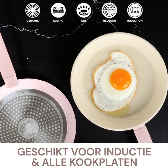 10PCS Die-Casting Cookware Set Line Serie Pink
