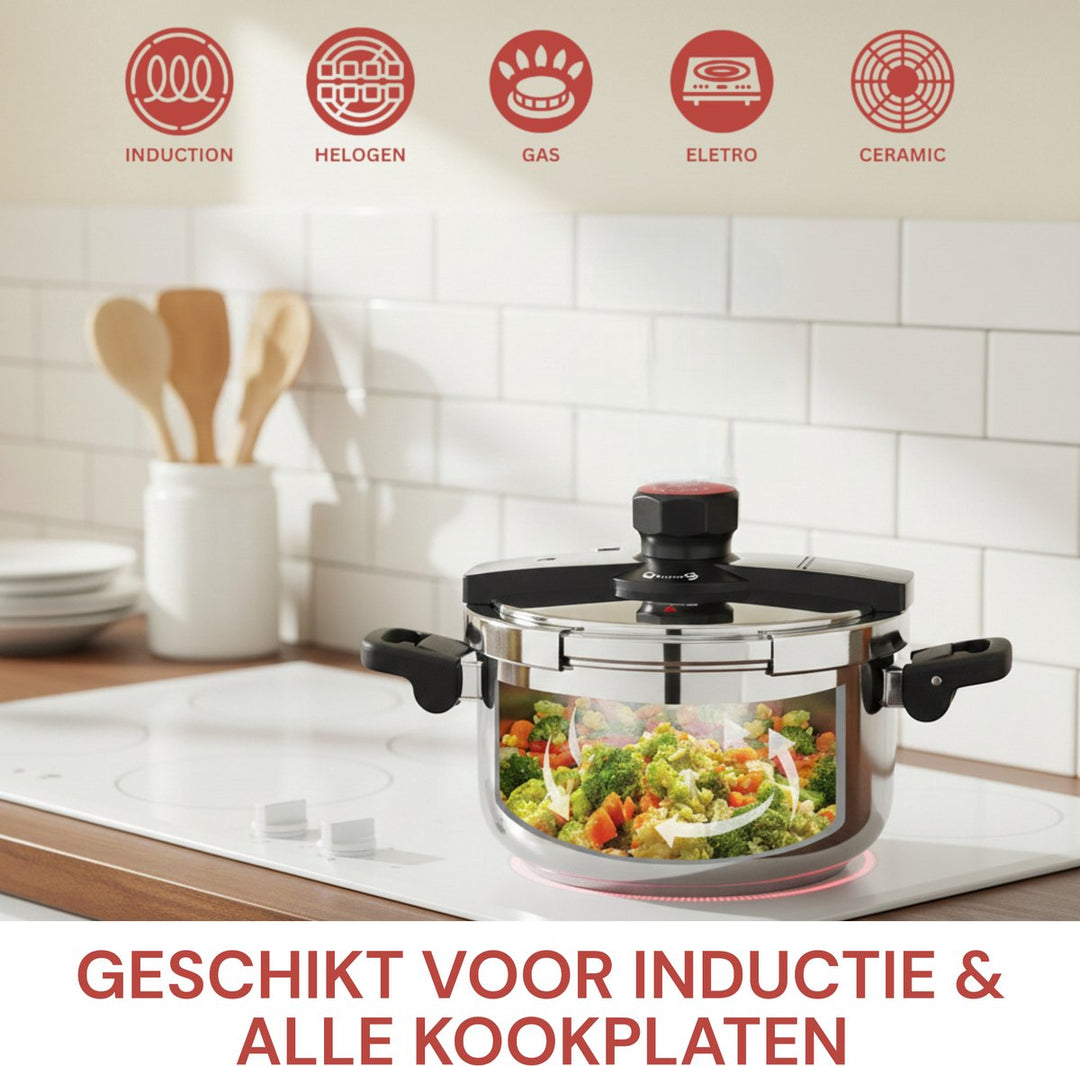6L 3-Ply Stainless Steel Pressure Cooker
