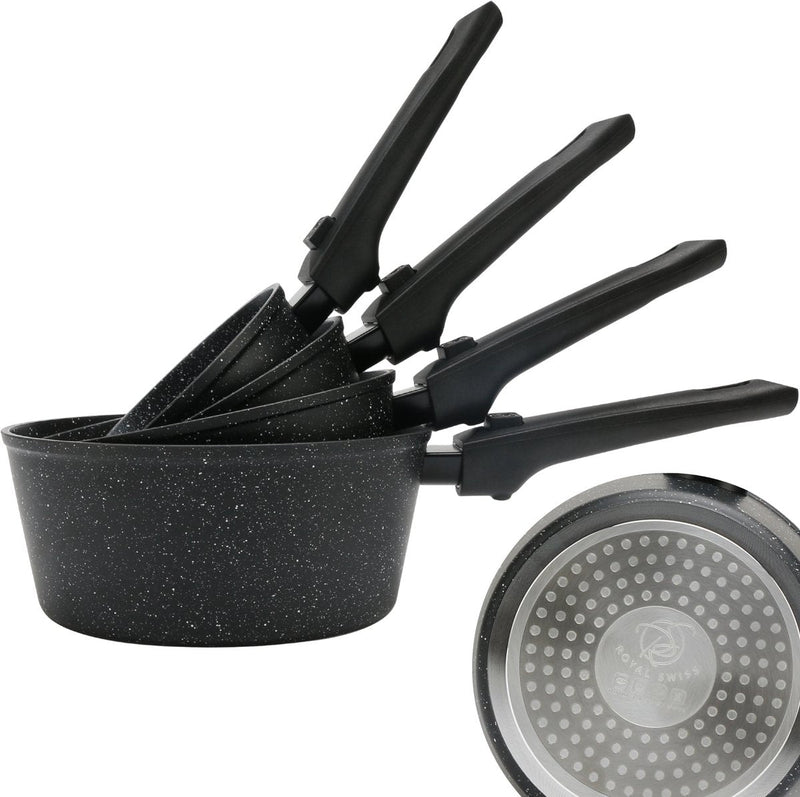 4-Piece Detachable Saucepan Set – Space-Saving Cookware