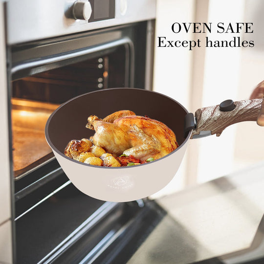 4PCS Detachable Saucepan Set with Glass Cover