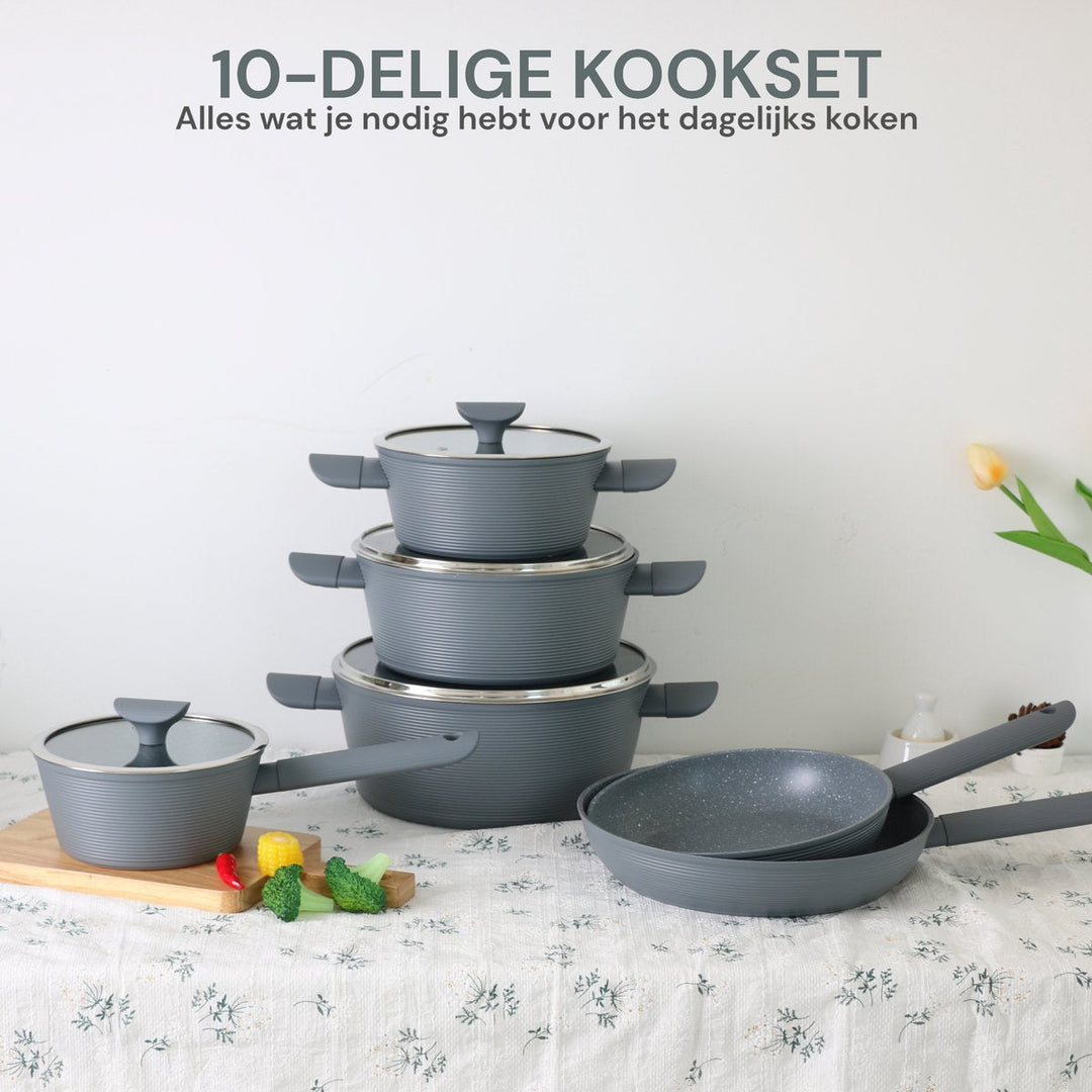 10PCS Die-Casting Cookware Set Line Serie