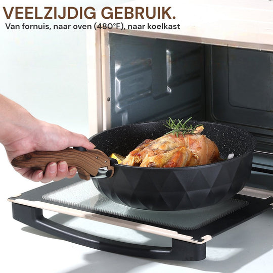 9PCS Detachable Cookware Set Black Diamond