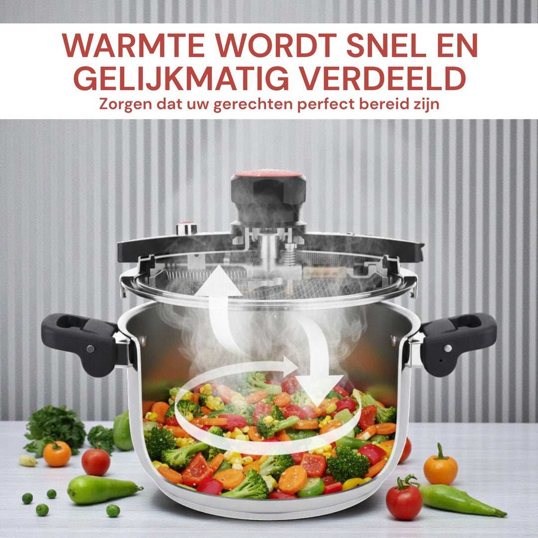 6L 3-Ply Stainless Steel Pressure Cooker