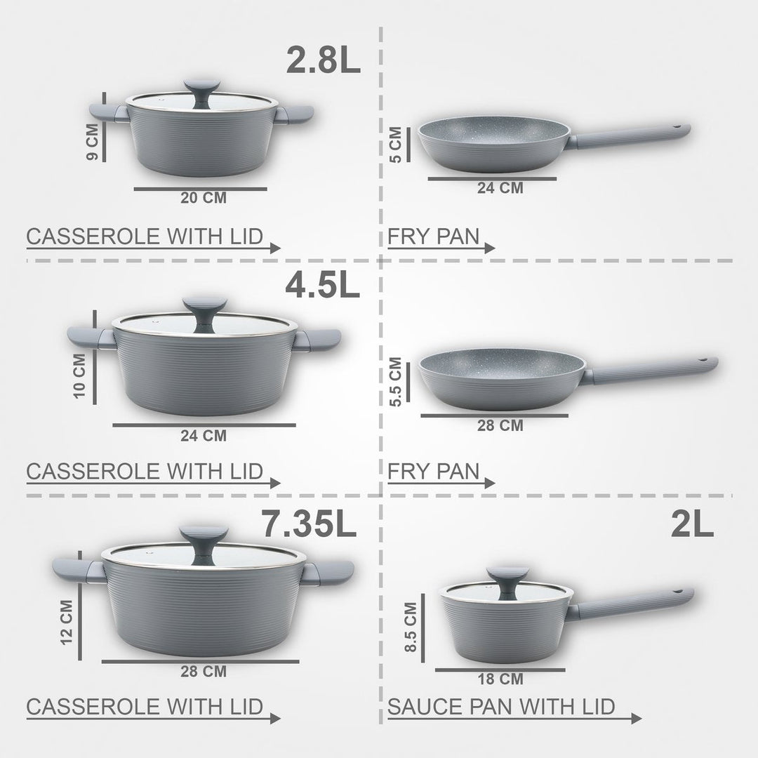 10PCS Die-Casting Cookware Set Line Serie