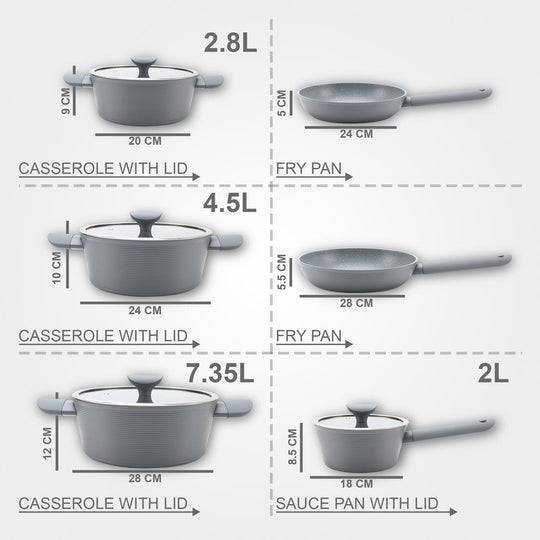 10PCS Die-Casting Cookware Set Line Serie