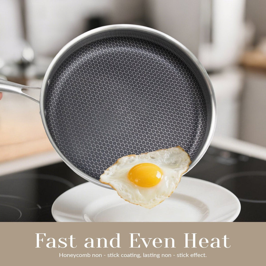 10PCS 3-Ply Stainless Steel Cookware Set