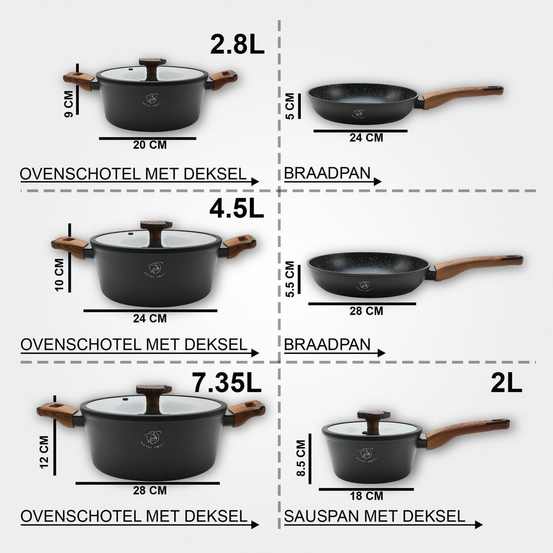 10PCS Die-Casting Cookware Set Moca