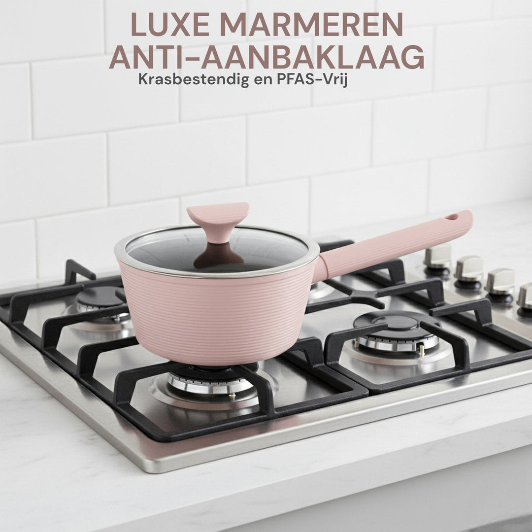 10PCS Die-Casting Cookware Set Line Serie Pink