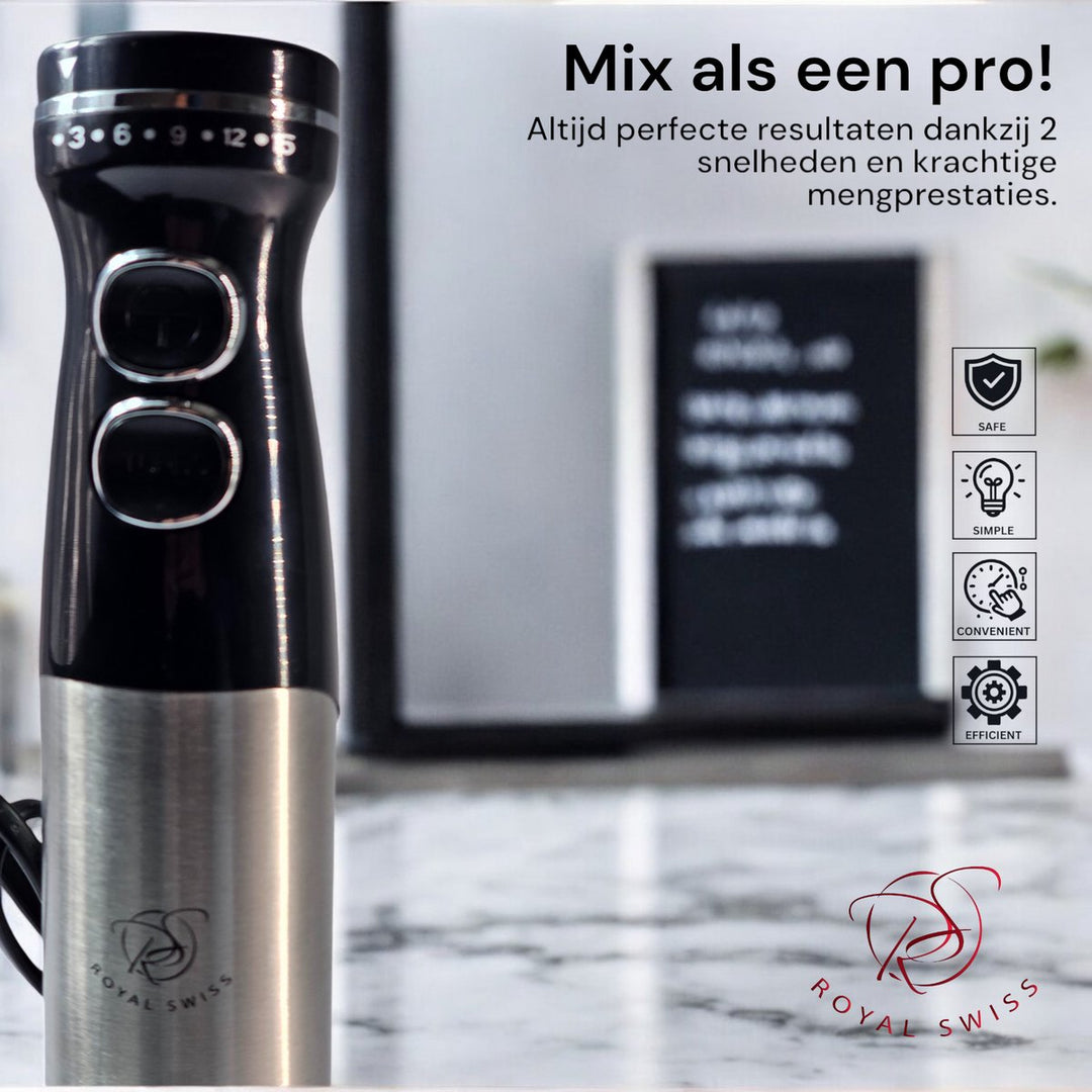 Hand Blender with Cup 1000W Inox