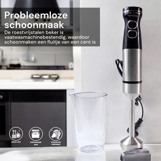 Hand Blender with Cup 1000W Inox