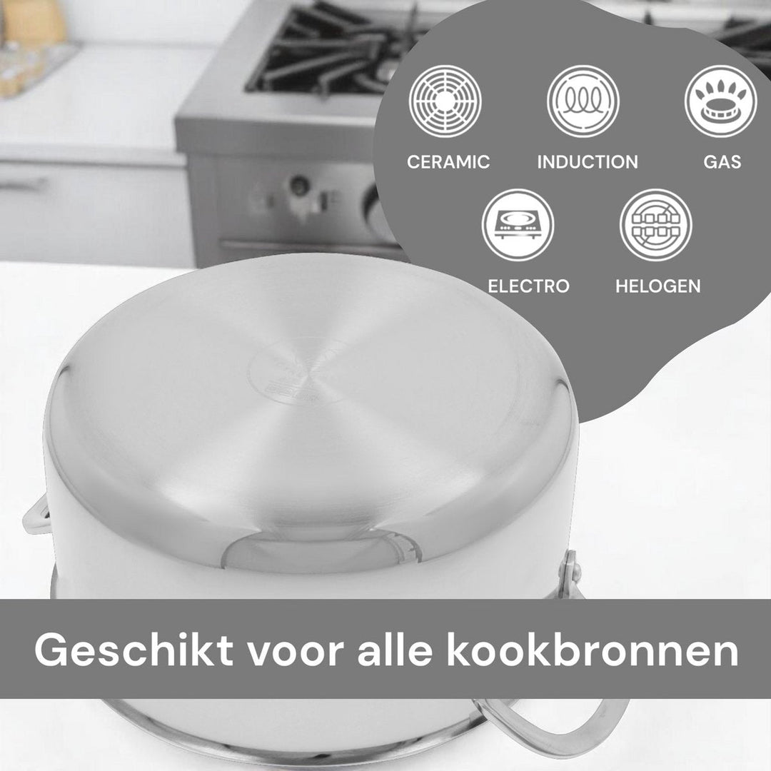 10PCS 3-Ply Stainless Steel Cookware Set