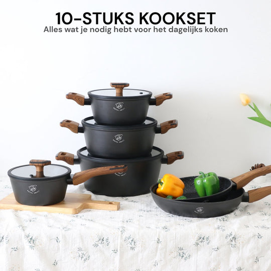 10PCS Die-Casting Cookware Set Moca