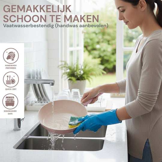 10PCS Die-Casting Cookware Set Line Serie Pink