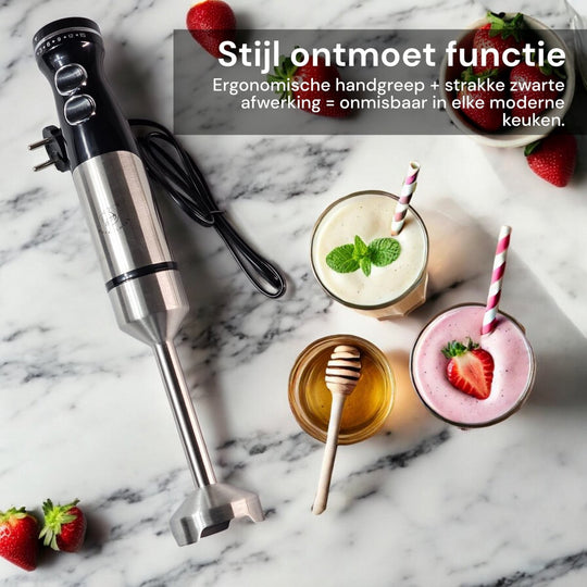 Hand Blender with Cup 1000W Inox