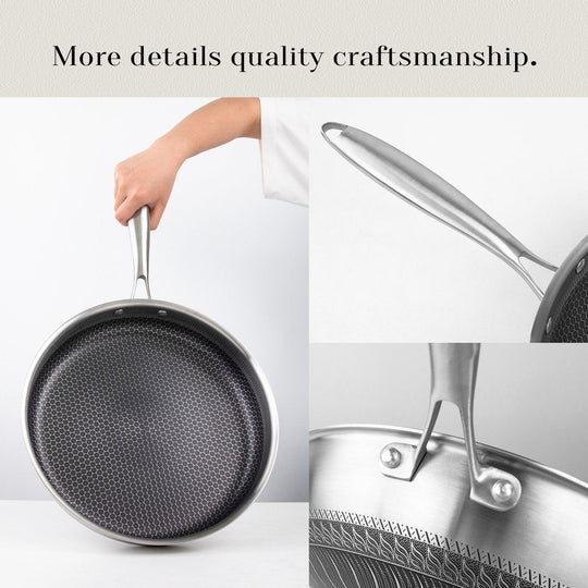 10PCS 3-Ply Stainless Steel Cookware Set