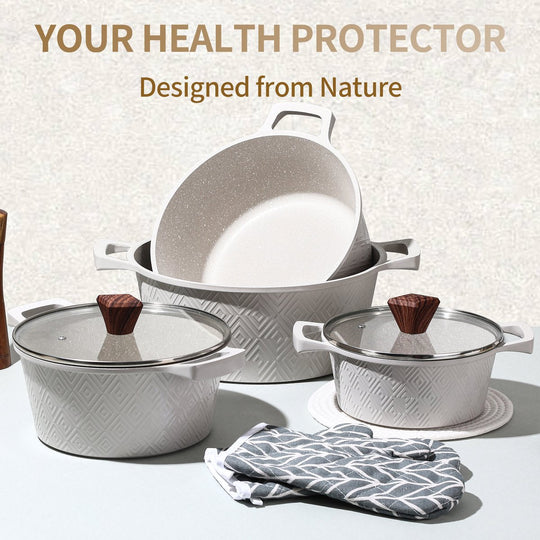 10PCS Rhombus Shape Cookware Set