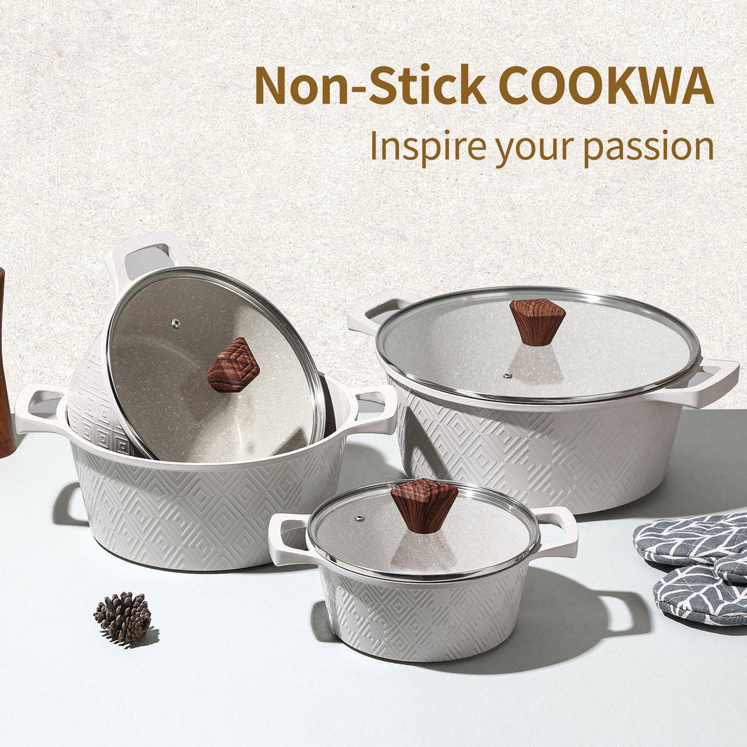 10PCS Rhombus Shape Cookware Set