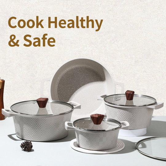 10PCS Rhombus Shape Cookware Set