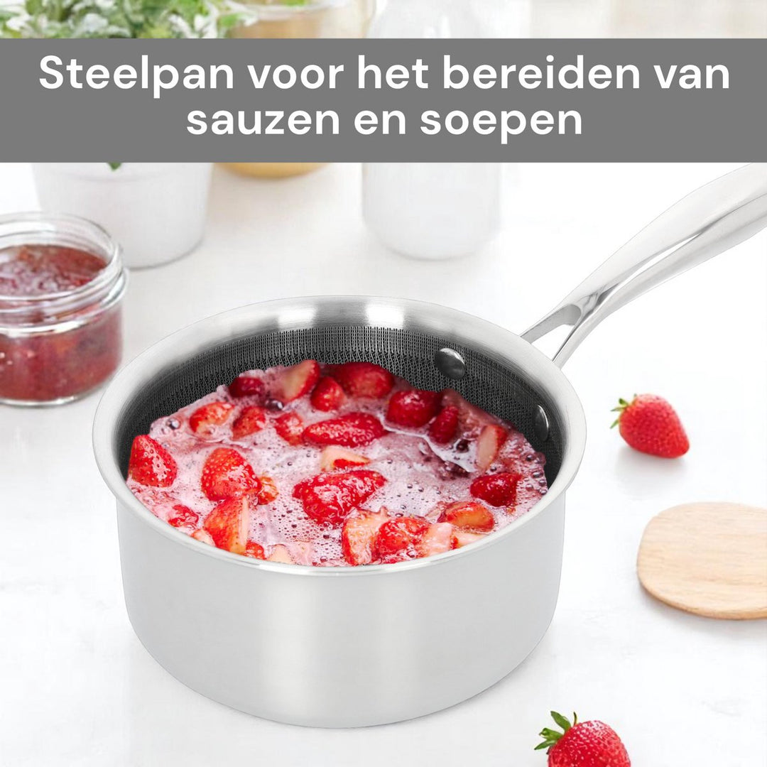 10PCS 3-Ply Stainless Steel Cookware Set