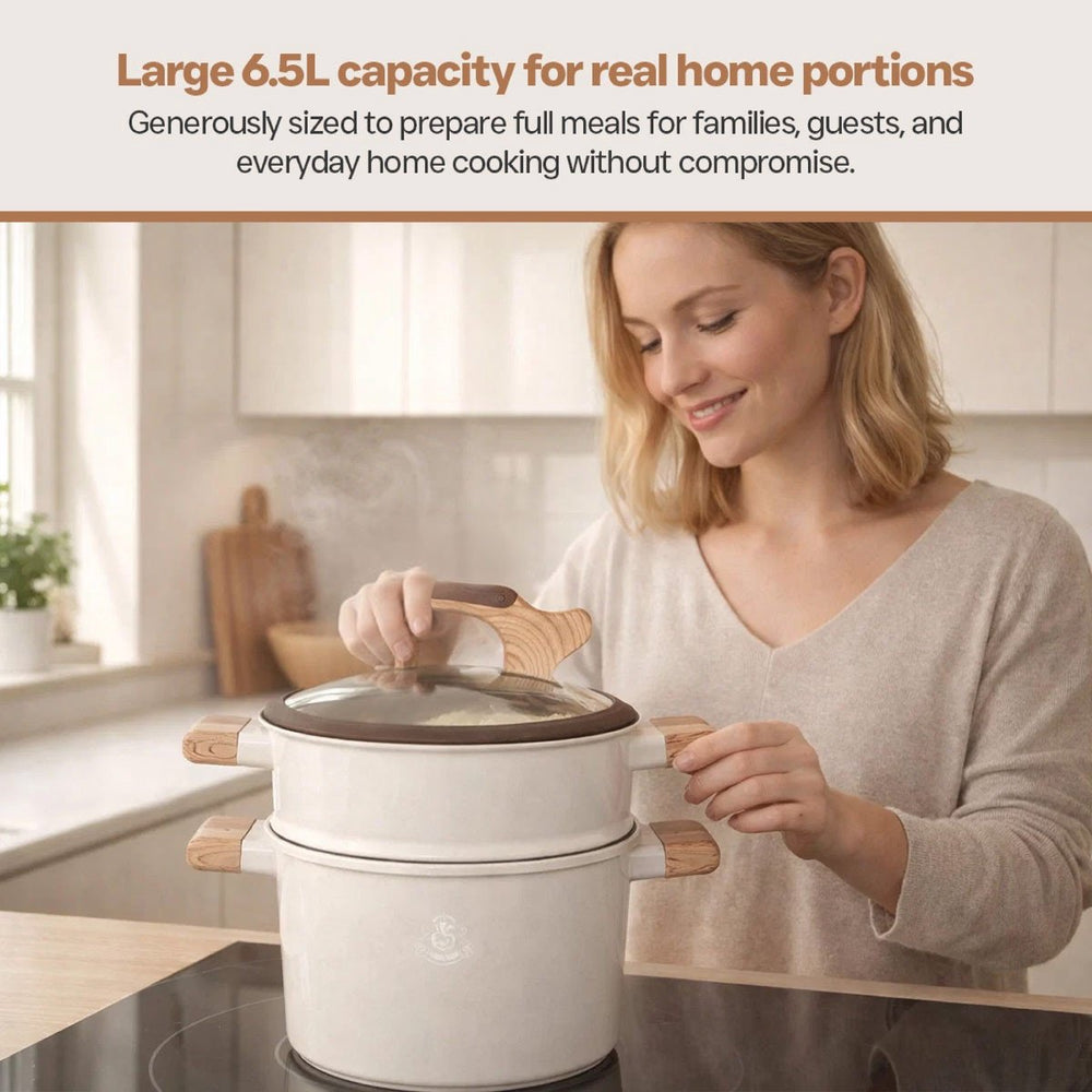 6.5L Couscous Pot Beige