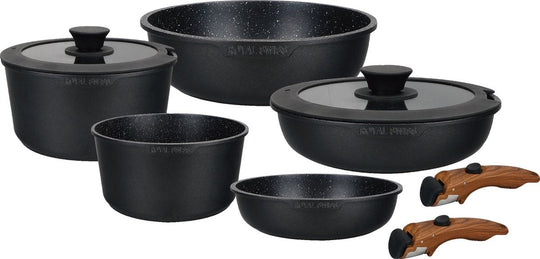 9PCS Detachable Cookware Set