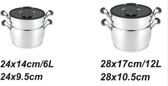 6L Couscous Pot Inox Pierre