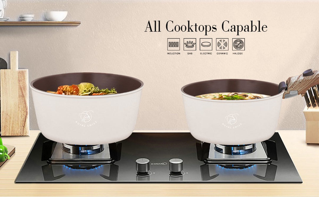 4PCS Detachable Saucepan Set with Glass Cover