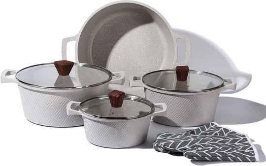 10PCS Rhombus Shape Cookware Set