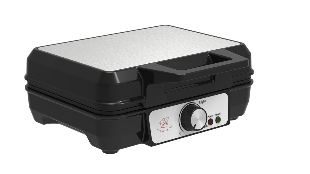 Royal Swiss® Gaufrier 2 Portions avec Température Réglable