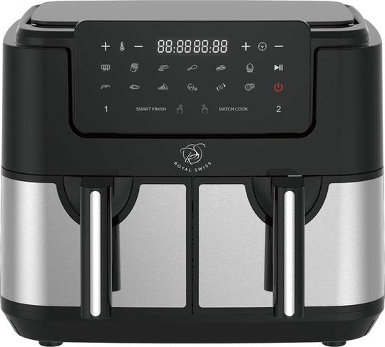 9L Double Air Fryer with Stainless Steel Housing