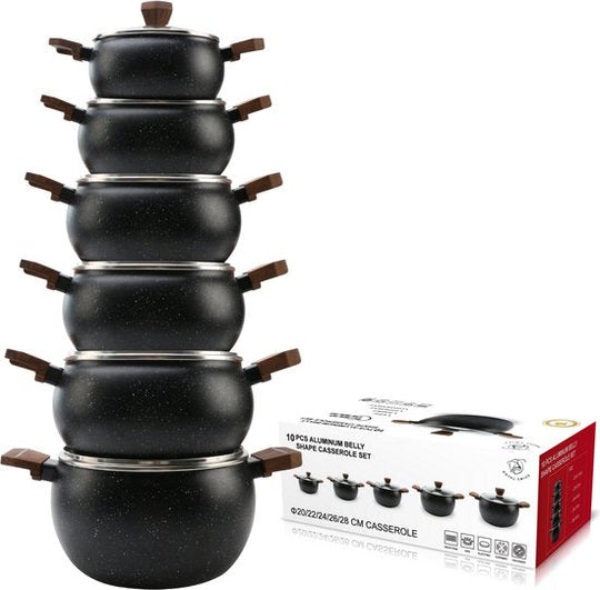 10PCS Belly Shape Casserole Set
