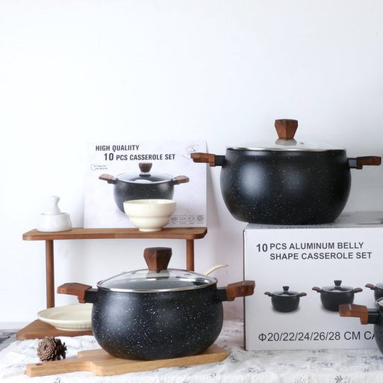 10PCS Belly Shape Casserole Set