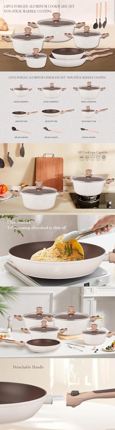 13PCS Detachable Cookware Set