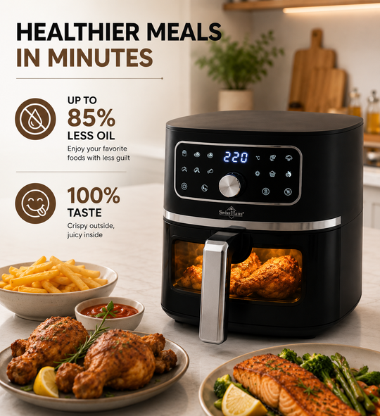 Swiss Haus AF2305 Digital Air Fryer – 4.7 L, 1500 W, Black