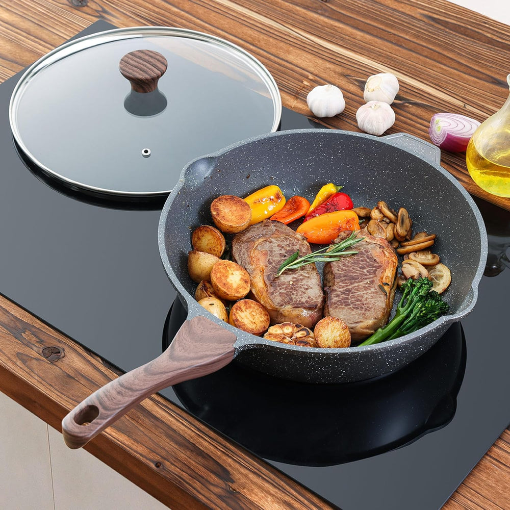 28CM Deep Fry Pan with Lid