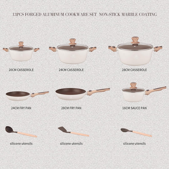13PCS Detachable Cookware Set