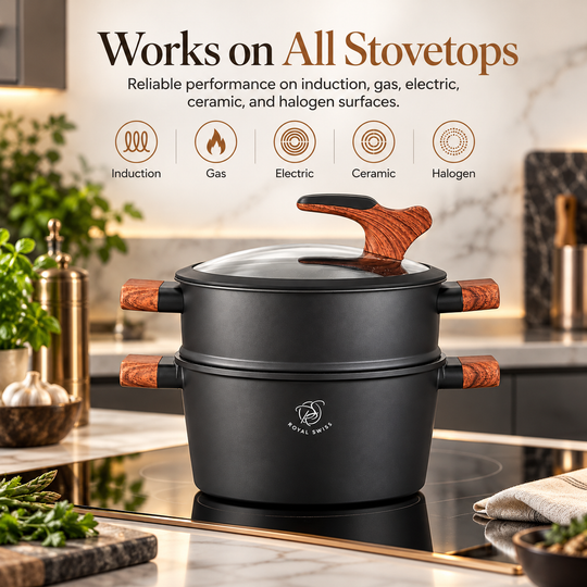 Royal Swiss 6.5L Couscous Pot Black feature image 6 