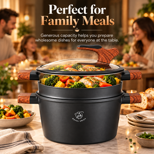 Royal Swiss 6.5L Couscous Pot Black feature image 4 