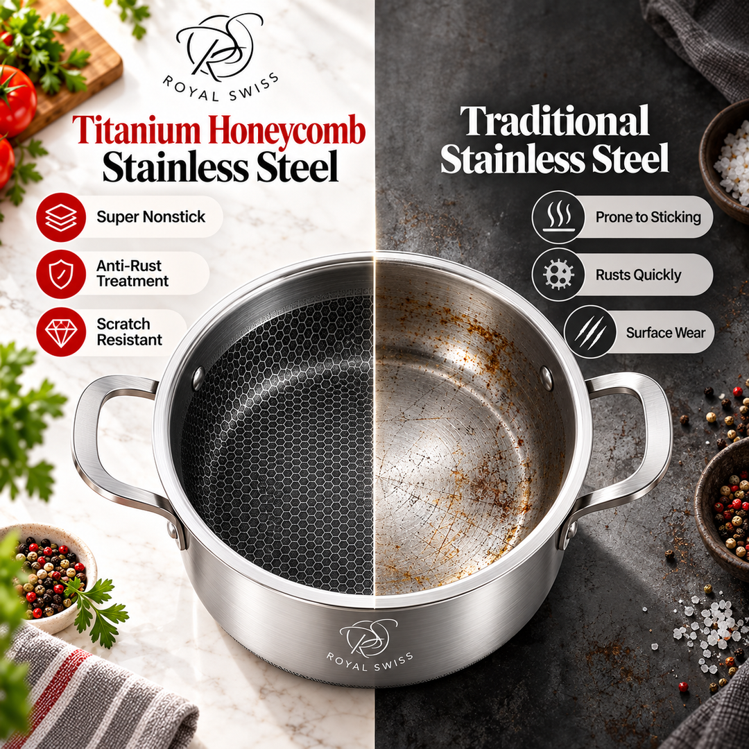 Royal Swiss Stainless Steel Casserole Pot – 20 / 24 / 28 / 32 cm