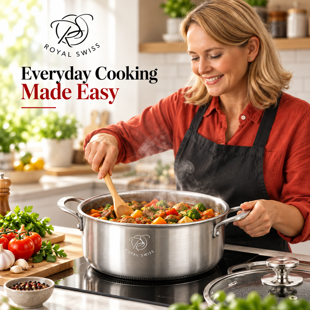 Royal Swiss Stainless Steel Casserole Pot – 20 / 24 / 28 / 32 cm