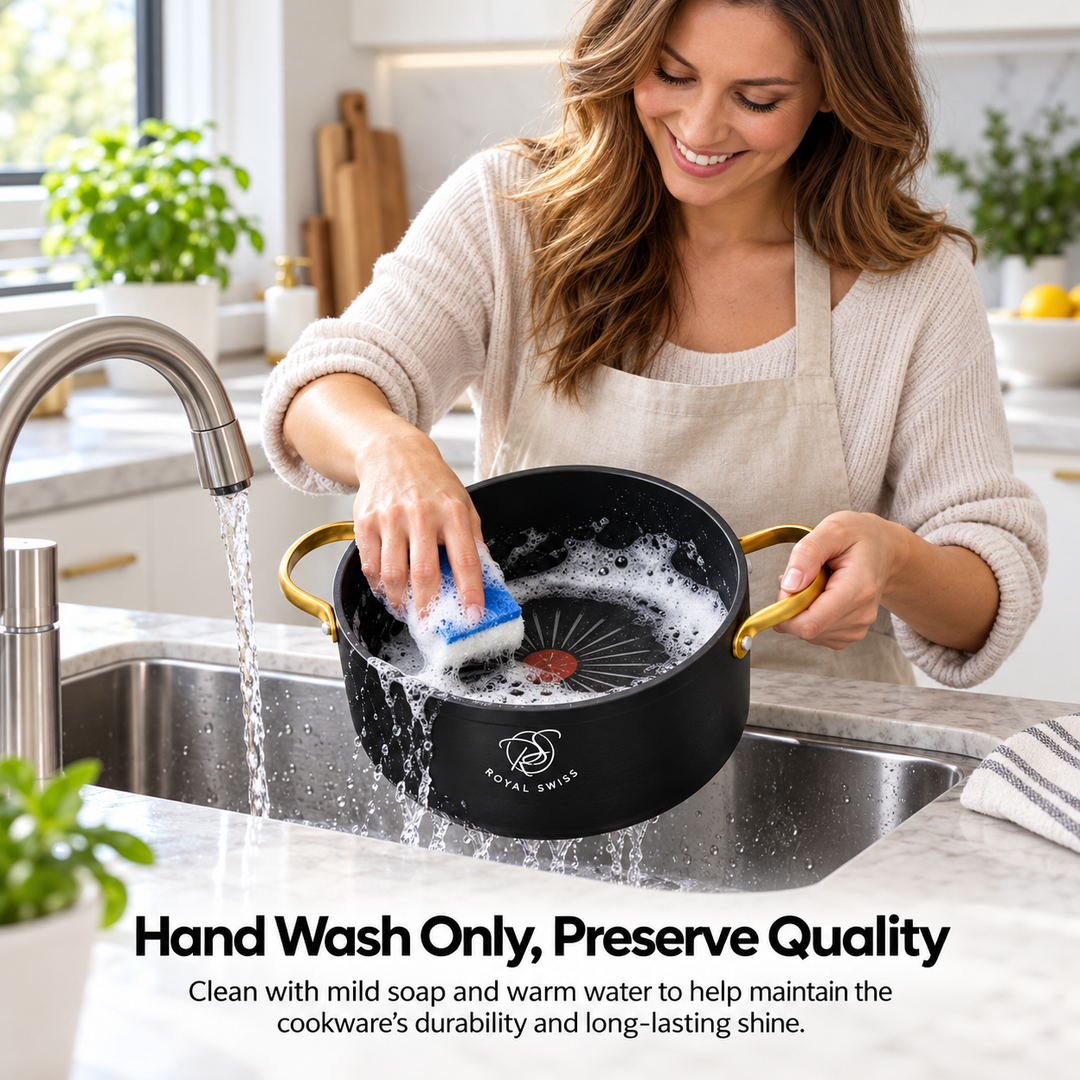 Royal Swiss Black Glory Casserole Pot – 20 / 24 / 28 cm