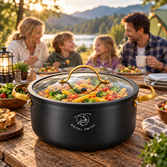 Royal Swiss Black Glory Casserole Pot – 20 / 24 / 28 cm