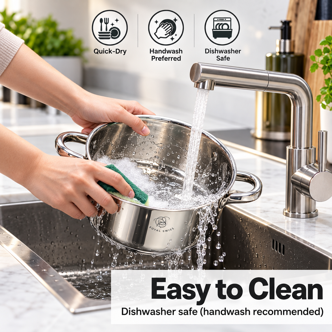 3-Piece Stainless Steel Steamer Set – 22 / 26 / 28 cm