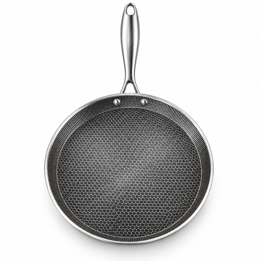 Tri-Ply Stainless Steel Crêpe Pan – 26 / 30 cm – PFAS-Free