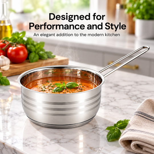 5-Piece Stainless Steel Saucepan Set – 12/14/16/18/20 cm