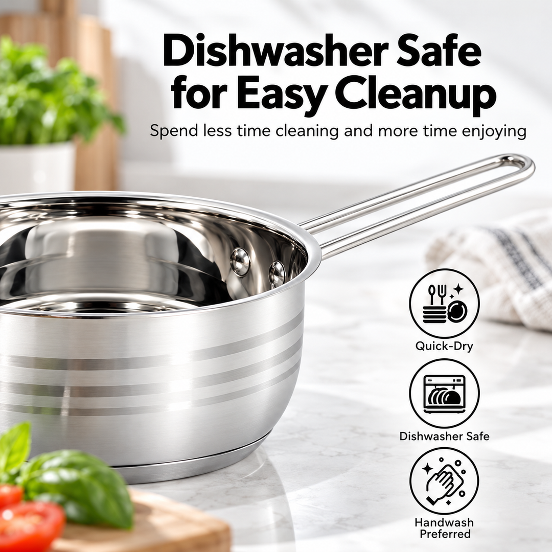 5-Piece Stainless Steel Saucepan Set – 12/14/16/18/20 cm