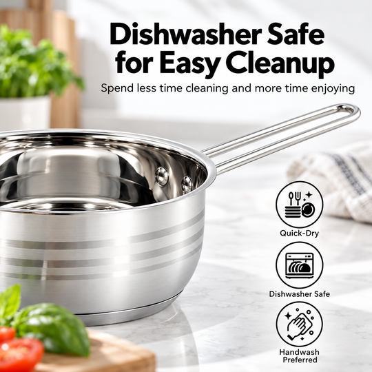5-Piece Stainless Steel Saucepan Set – 12/14/16/18/20 cm